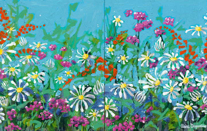 In My Wild Wild Garden (diptych) – Claire Desjardins, Fine Artist