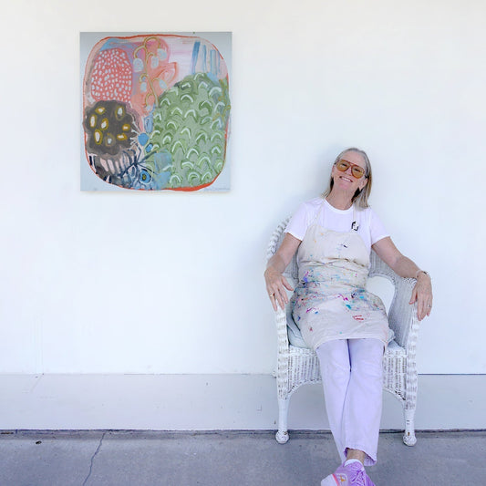 Abstract artist Claire Desjardins shares a new collection of paintings inspired by the beach.