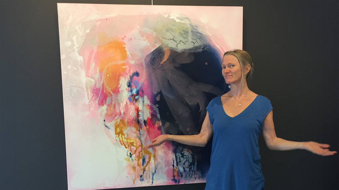 Abstract painter, Claire Desjardins, breathes life into her paintings.