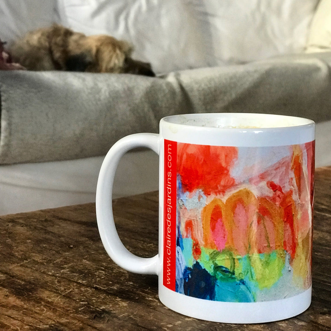 Abstract artist Claire Desjardins shares about bringing her artwork into your home through homegoods and prints.