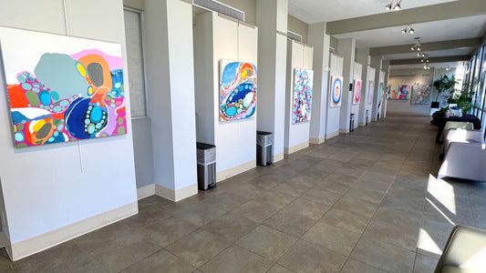 Exhibition of paintings by abstract artist Claire Desjardins.