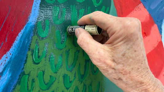 From acrylics to oil sticks: learning a new language of paint