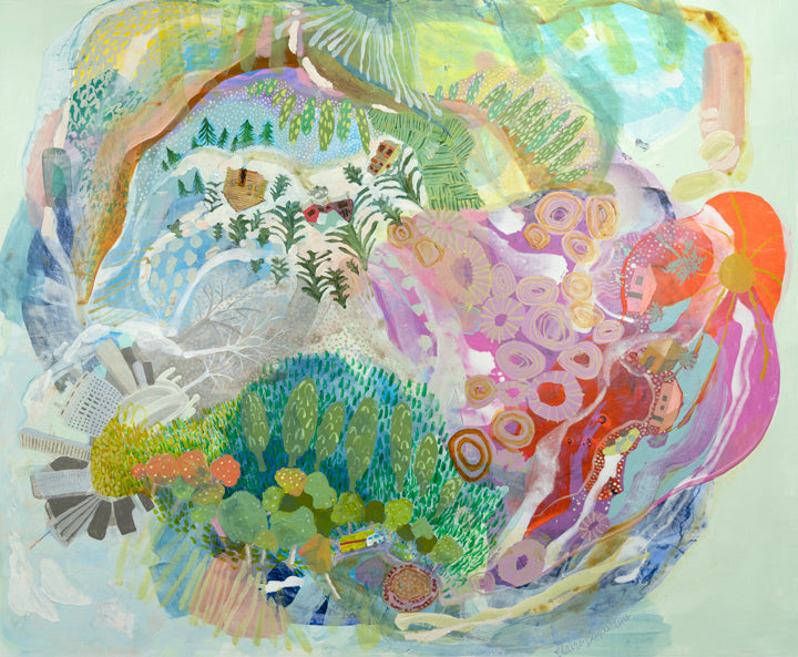 Abstract artist Claire Desjardins shares about the creative process of her painting Time and Place.