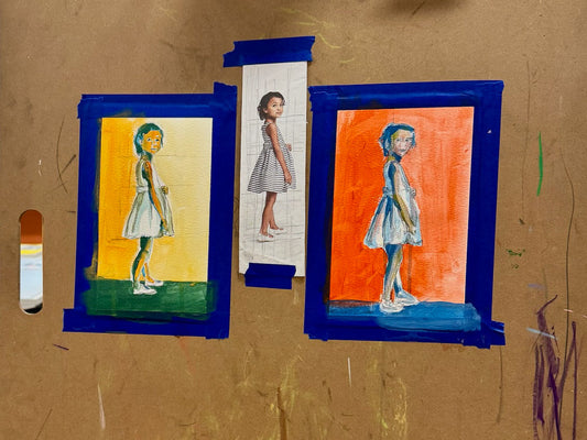 Abstract figurative paintings by Claire Desjardins