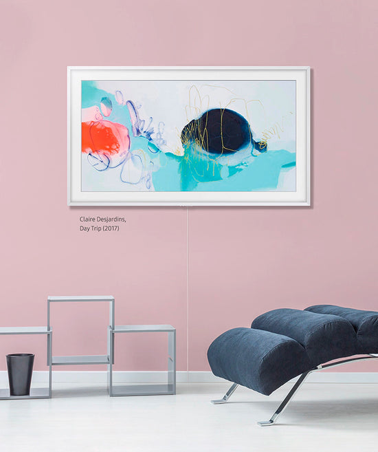 The Frame TV by Samsung features artworks by Canadian artist, Claire Desjardins, when in Art Mode.