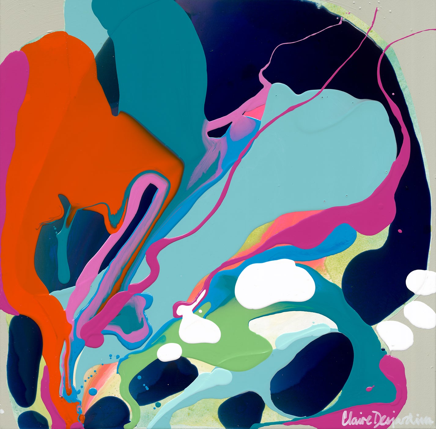 I Would Gladly Listen, original abstract painting by Claire Desjardins