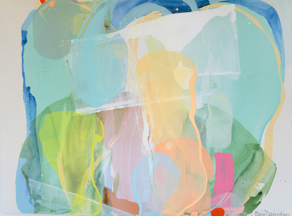 Abstract painting, "Listen to the Morning" by artist Claire Desjardins.