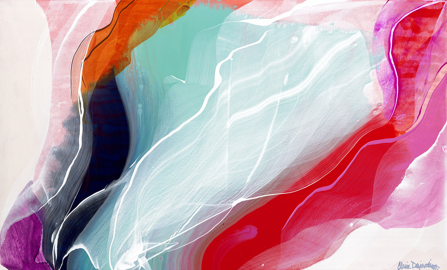 Abstract painting, The Breeze and The Sun, by artist Claire Desjardins.