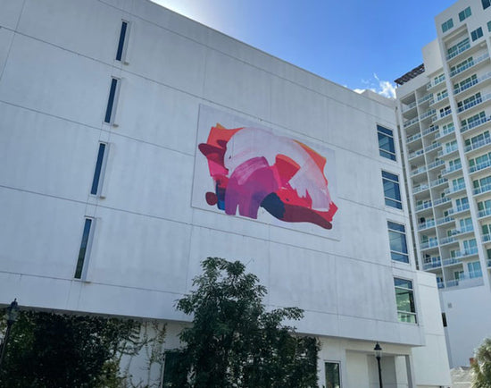 Public art: abstract mural by Claire Desjardins, in Sarasota, Florida.