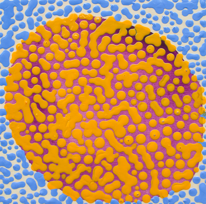 Abstract painting, Wait a Moment, by artist Claire Desjardins.