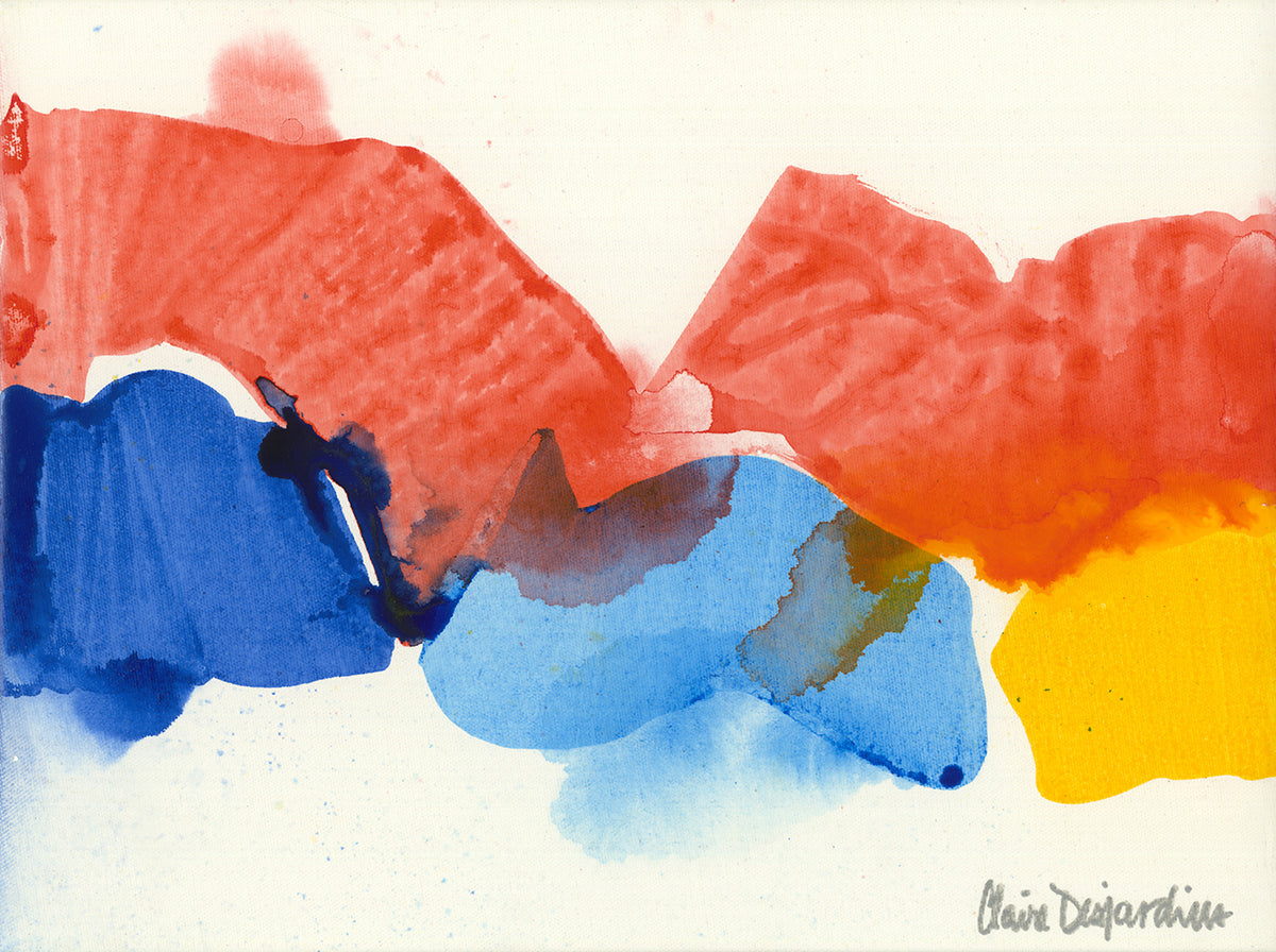 Abstract painting, Slide Over, by artist Claire Desjardins.