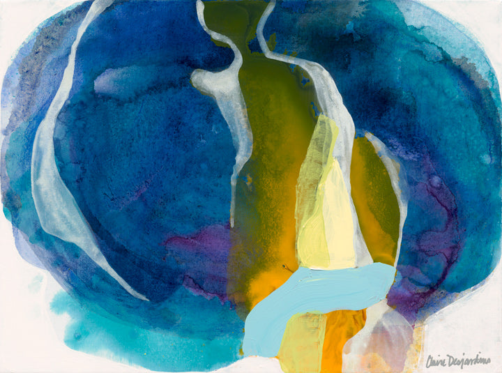 Abstract painting, Crossings 02, by artist Claire Desjardins.