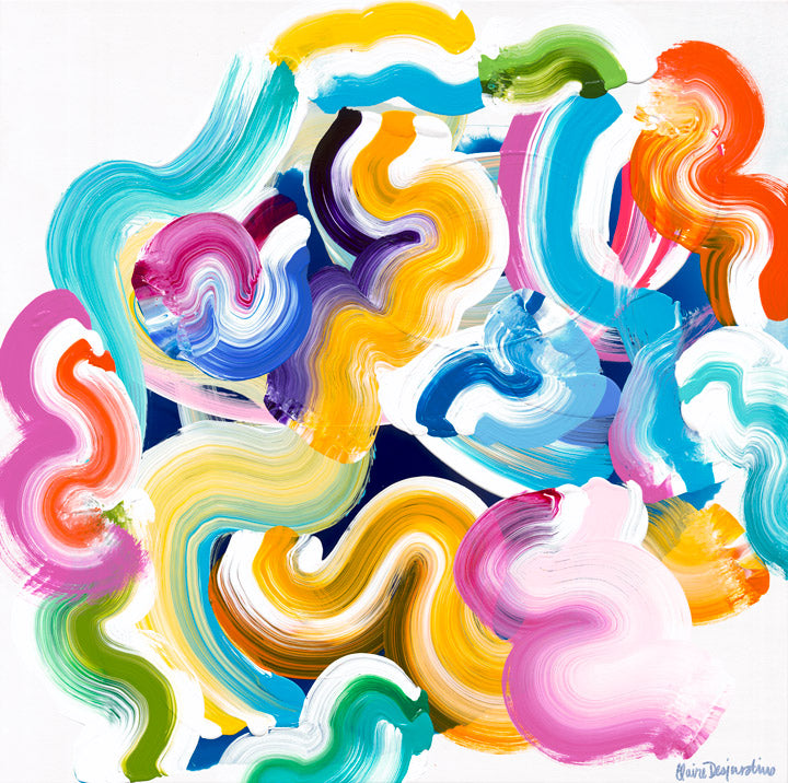 Abstract painting, Confetti, by artist Claire Desjardins.