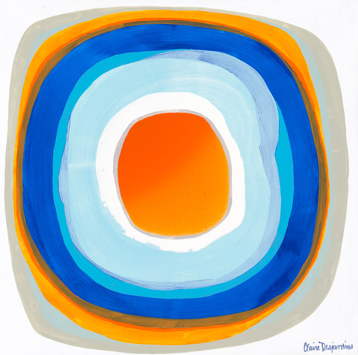 Abstract painting, The Heat, by artist Claire Desjardins.