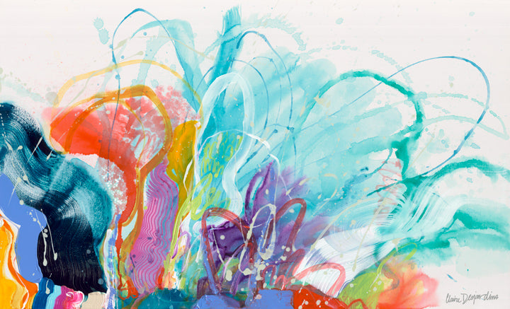 Abstract painting, This Side of Home, by artist Claire Desjardins.