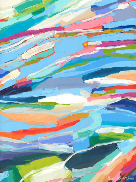 "Fresh Air" abstract painting by artist Claire Desjardins.
