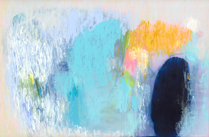 'Hold My Breath' abstract painting by artist Claire Desjardins.