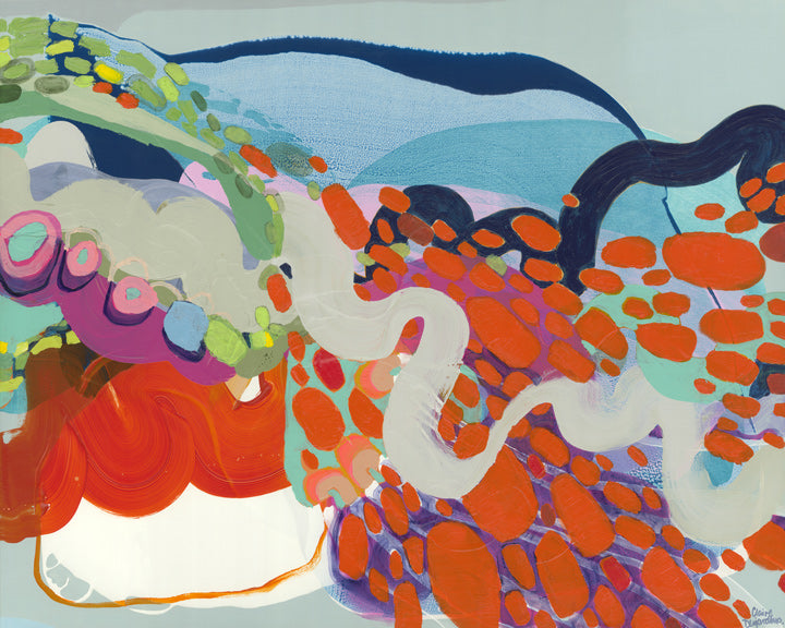 Colourful abstract painting, 'Nostalgic', by artist / painter Claire Desjardins.