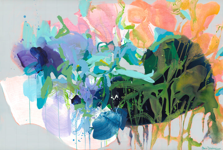 Abstract painting, Garden of Wild, by artist Claire Desjardins.
