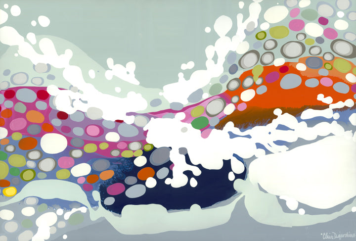 Abstract painting, Tell It To Me Again, by artist Claire Desjardins.