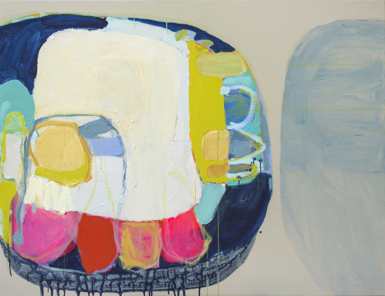 Abstract painting, "In Plain View", inspired by travels to China: "In Plain View", painted by artist Claire Desjardins.